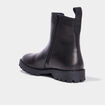 Bottines chelsea en cuir noir fille