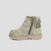 Bottines franges vert kaki bébé fille
