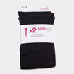 Lot 2 paires collants noir femme