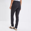Pantalon slim en coton elasthanne gris foncé femme