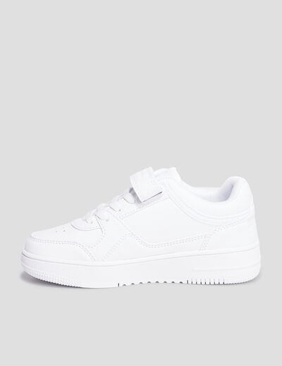 Tennis à lacets Champion Rebound blanc garçon