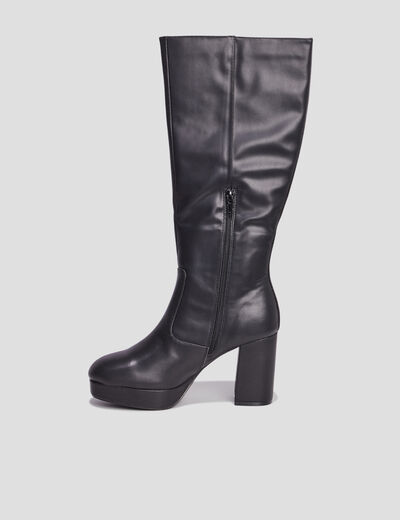 Bottes &agrave; talons hauts noir femme