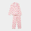 Ensemble pyjama chemise et pantalon ecru fille