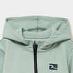 Sweat zipp&eacute; &agrave; capuche vert pastel gar&ccedil;on