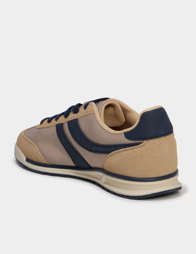 Tennis basses &agrave; lacets sable homme
