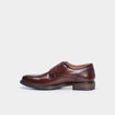 Derbies à lacets en cuir marron homme