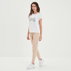 t shirt ajuste col rond coton creeks blanc femme T-shirt ajusté col rond coton Creeks blanc femme