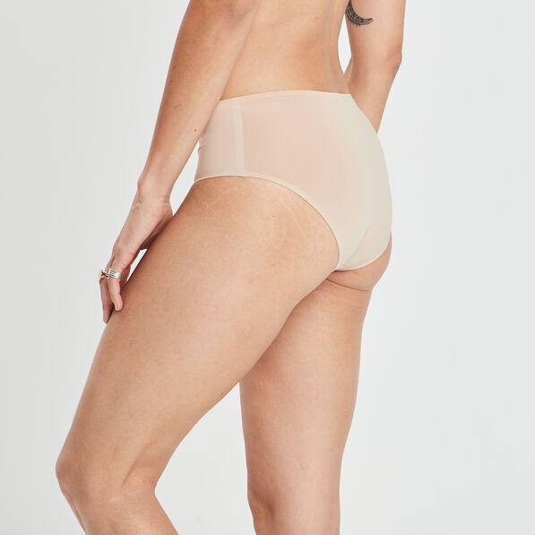 Culotte couture invisible taille haute sable femme