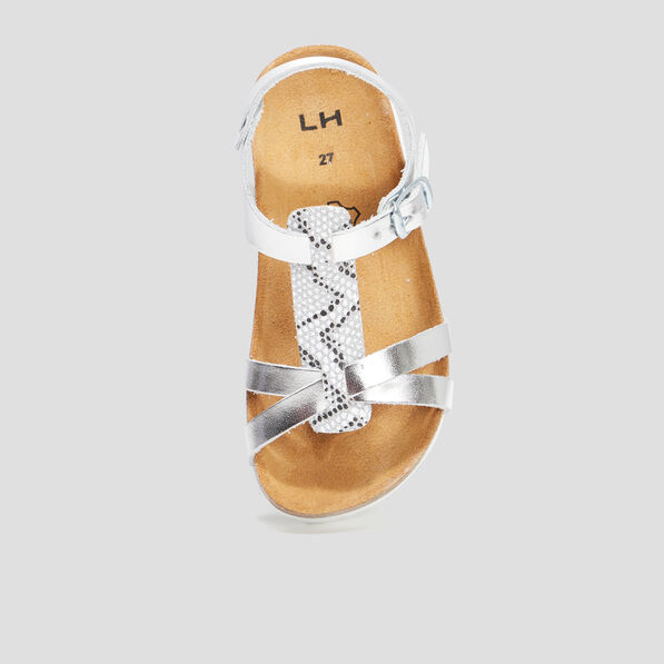 sandales en cuir ecru fille Sandales en cuir ecru fille