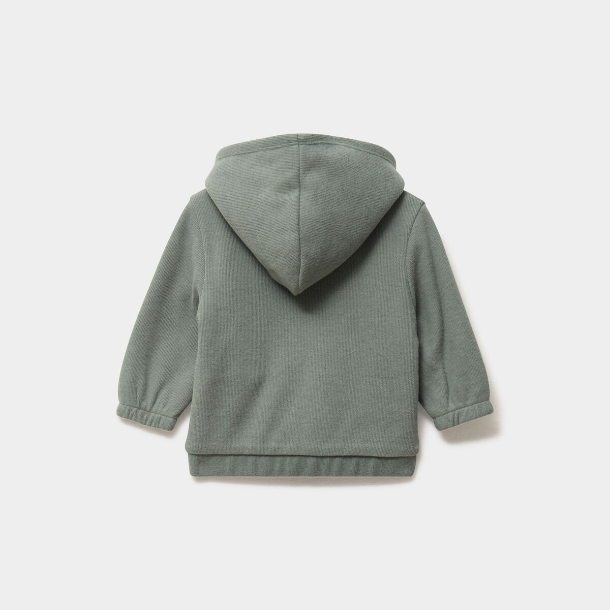 Gilet c&ocirc;tel&eacute; doubl&eacute; &agrave; capuche vert kaki b&eacute;b&eacute; gar&ccedil;on
