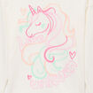 T-shirt manches longues coton ivoire fille