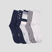 Lot 5 paires chaussettes multicolore femme