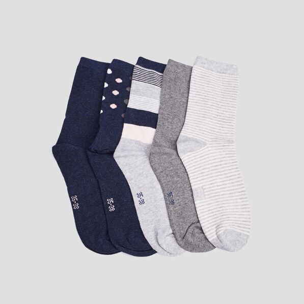 lot 5 paires chaussettes multicolore femme Lot 5 paires chaussettes multicolore femme