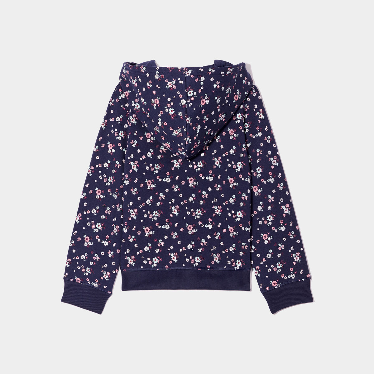 Sweat zippé à capuche Creeks bleu marine fille