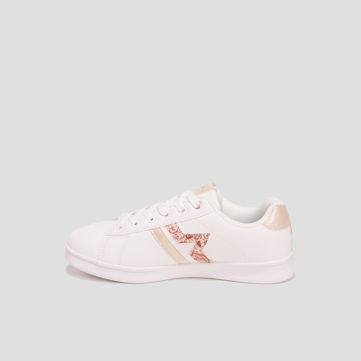 Tennis à lacets détails pailletés Creeks sable femme