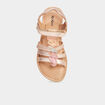 Sandales en cuir Kickers Brahmia rose fille