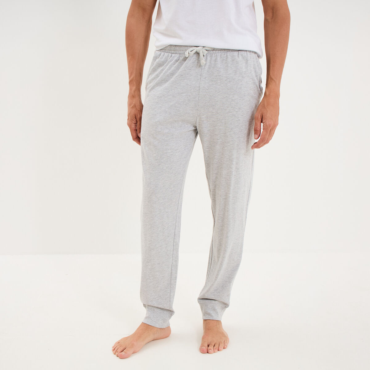 Lot 2 pantalons de pyjama coton gris homme