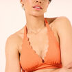 Haut de maillot de bain triangle orange femme