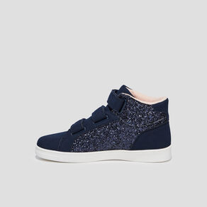 baskets montantes a scratchs bleu marine fille Baskets montantes à scratchs bleu marine fille