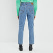 Jeans straight taille haute denim double stone femme