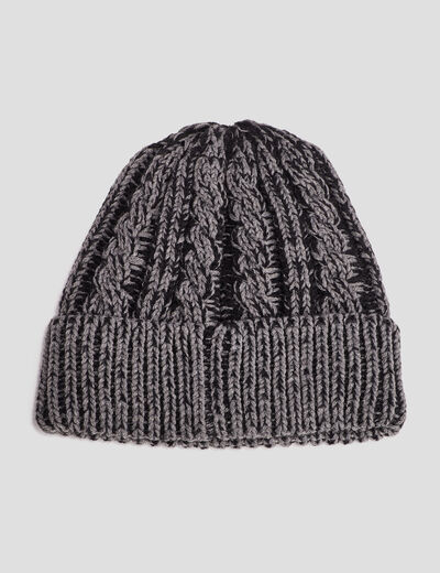 Bonnet à torsades Creeks gris foncé homme