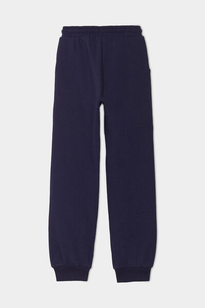 Pantalon de jogging droit bleu marine fille