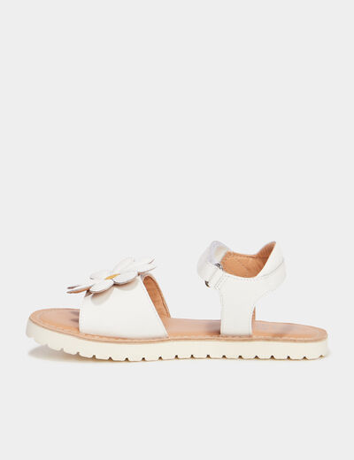 Sandales en cuir Jumrite blanc fille