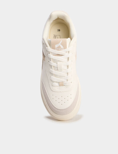 Tennis basses &agrave; lacets sable femme