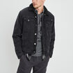Blouson droit en jean noir homme