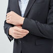 Veste ajustée boutonnée bleu homme