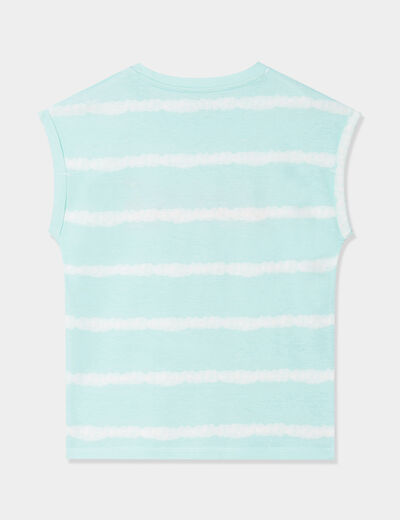 T-shirt col rond manches courtes Creeks bleu clair fille