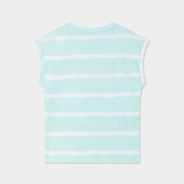 T-shirt col rond manches courtes Creeks bleu clair fille