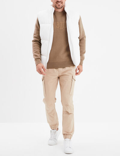 Pantalon cargo slim coton Liberto beige homme