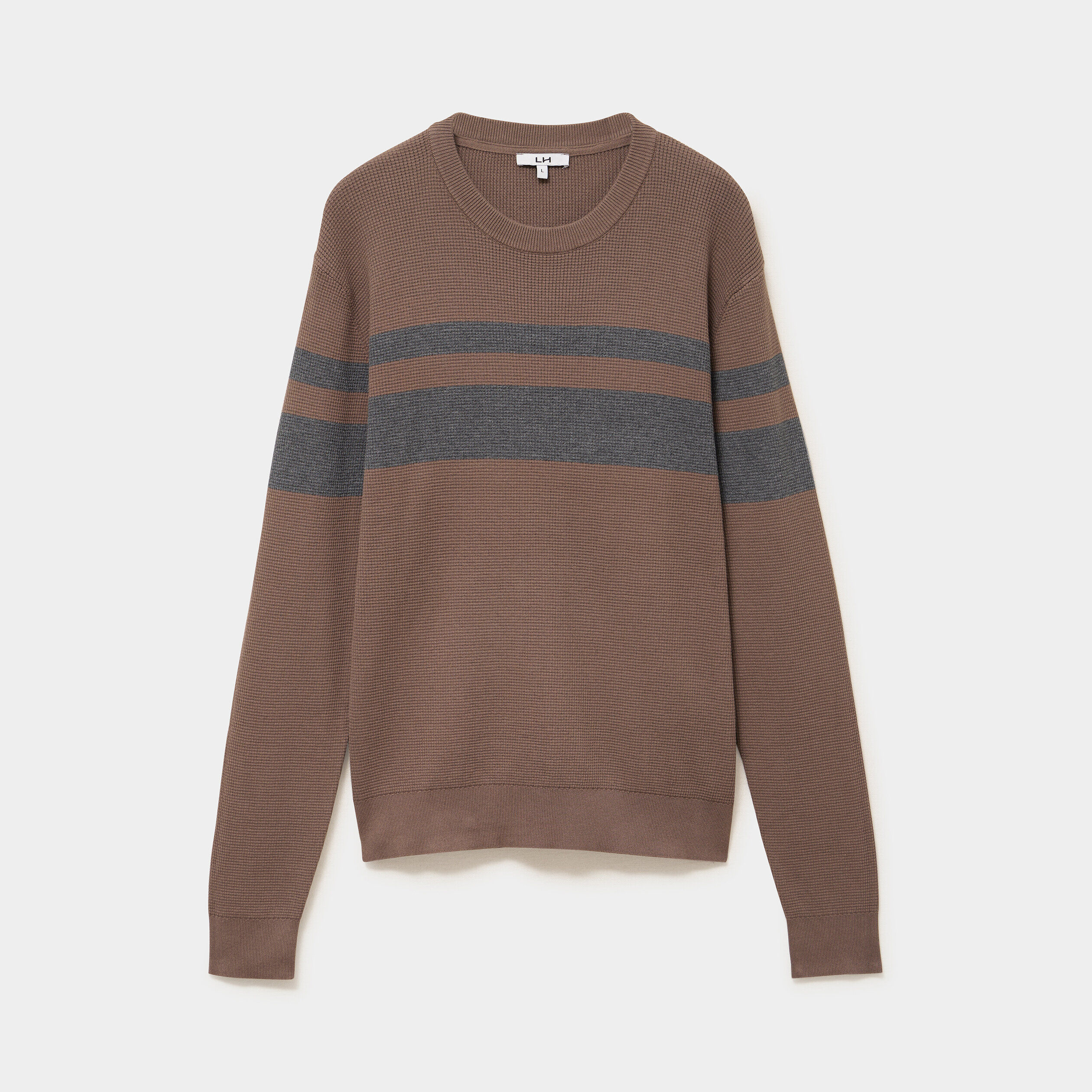 Pull manches longues gris foncé homme LH