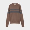 Pull manches longues gris fonc&eacute; homme