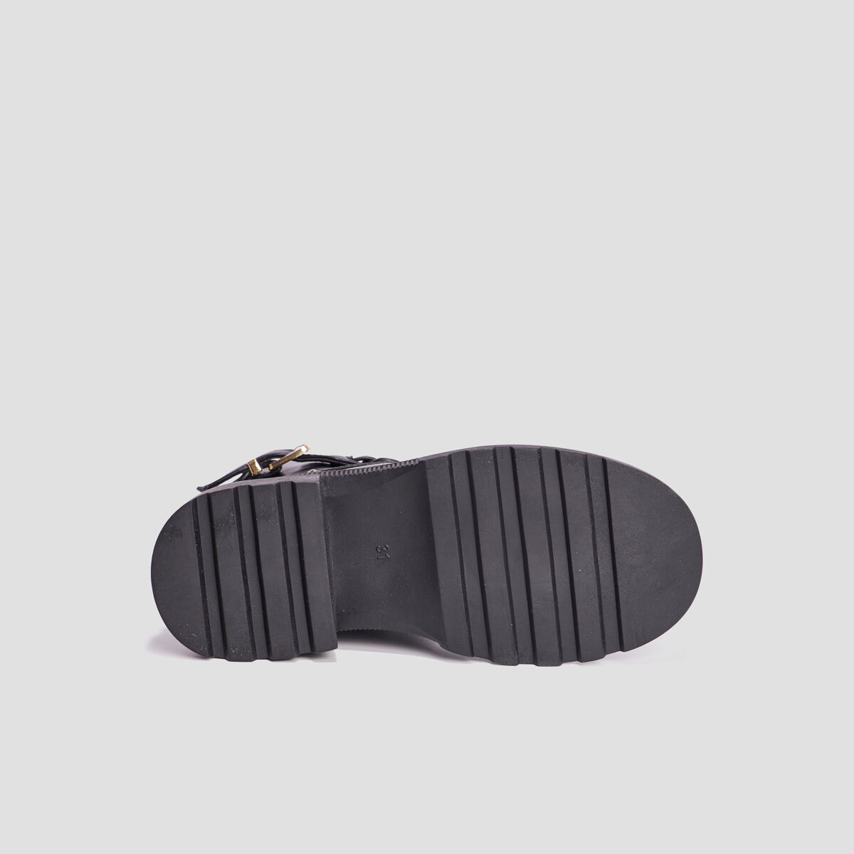 Bottines ranger avec chaînes et boucles noir fille
