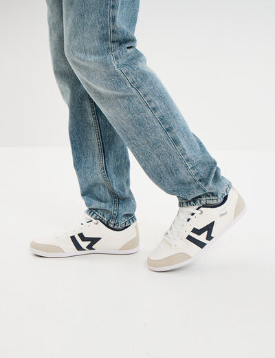 Tennis basses à lacets blanc homme