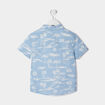 Chemise manches courtes bleu lavande garçon