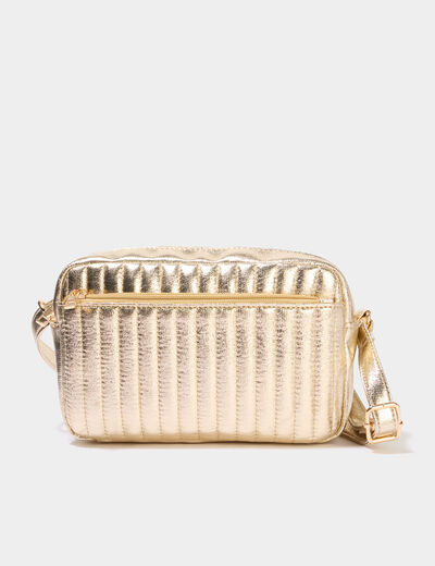 Sac en bandouli&egrave;re couleur or femme
