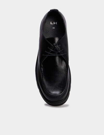 Derbies crant&eacute;es noir homme