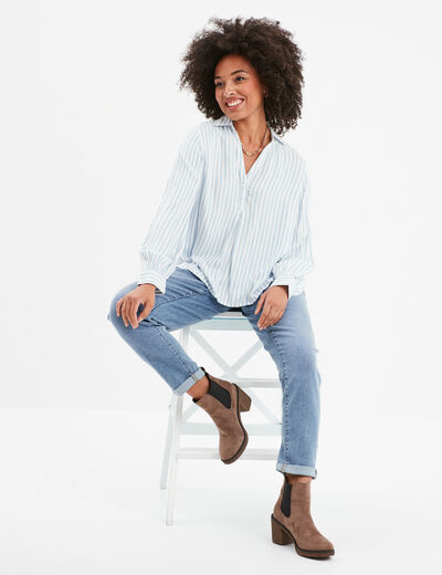 Blouse à manches longues Creeks blanc femme