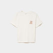 T-shirt col rond manches courtes coton blanc femme