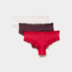 Lot 3 culottes hipster rouge femme
