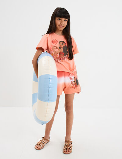 Short taille élastiquée coton Vaiana multicolore fille