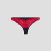 Tanga &agrave; micro dentelle rouge femme