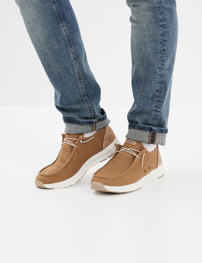 Loafer avec lacets sur l'avant sable homme