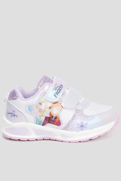 Baskets running lumineuses Frozen violet fille