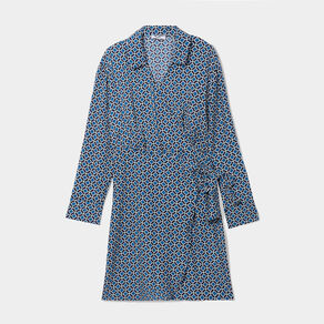 robe col cache coeur avec noeud bleu fonce femme Robe col cache-coeur avec noeud bleu foncé femme