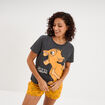 Ensemble pyjama short Le Roi lion Simba gris fonc&eacute; femme