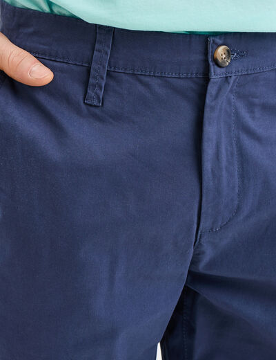 Short chino slim Creeks bleu foncé homme